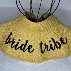 Bride Tribe Wide Brim Woven Visor